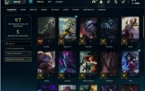 Conta bronze 1 com 40 Champs e 5 Skins + 2 Fragmentos