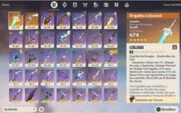 Conta Genshin Impact AR 55 - 7 personagens 5*