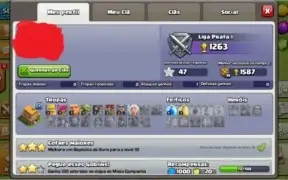 Conta Clash Of Clans cv6 full indo para cv7