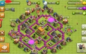 Conta Clash Of Clans cv6 full indo para cv7
