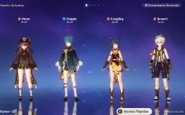 ⭐ Conta NA Rerol ⭐ Hutao + Báculo de Homa + Mona + Vários 4⭐