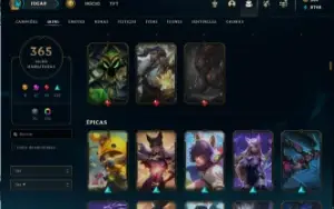 Conta LoL, Platina, Com 9 Skins Vitoriosa  Preço Negociável