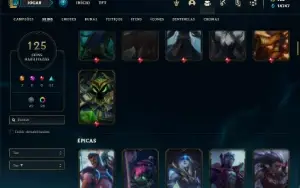 Conta ouro 2 com 140 Champs e 125 Skins ( MAIN JG )