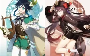Conta Genshin - Hu Tao + Venti + personagens 4* aleatórios.