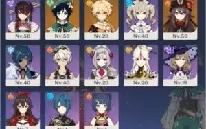 Conta Genshin - Hu Tao + Venti + personagens 4* aleatórios.