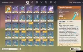 Conta com Venti, Jean e Outros, AR 34, 3000+ Gems