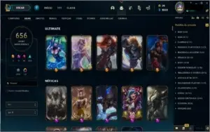 Conta para main ADC no league of legends(656 skins)