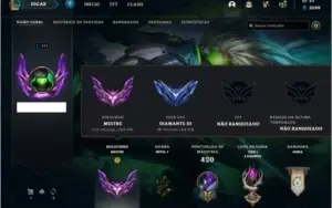 CONTA DE LOL MESTRE RARA
