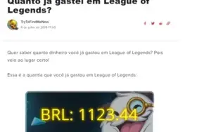 CONTA DE LOL MESTRE RARA
