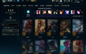 Unranked com 60 Champs e 18 Skins