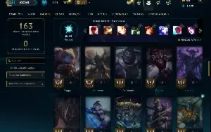 Unranked com 60 Champs e 18 Skins