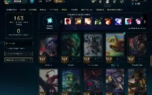 Unranked com 60 Champs e 18 Skins