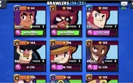 Conta BRAWL STARS NÍVEL 35 1400 trofeus
