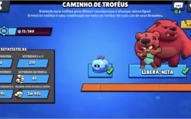 Conta BRAWL STARS NÍVEL 35 1400 trofeus