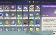 AR60 vários 5 estrelas, com skin do Diluc.