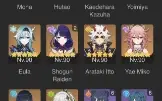 AR60 vários 5 estrelas, com skin do Diluc.