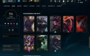 Conta lol unranked lvl 89 - 58 champs 23 skins