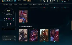 Conta lol unranked lvl 89 - 58 champs 23 skins
