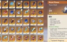 Genshin AR46 - VENTI GANYU DILUC (11k primo + 33 tiros)