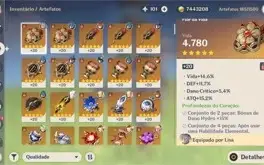 CONTA GENSHIN IMPACT VENTI+GANYU+CHILDE+KLEE+YAE MIKO+NILOU