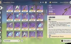 CONTA GENSHIN IMPACT VENTI+GANYU+CHILDE+KLEE+YAE MIKO+NILOU
