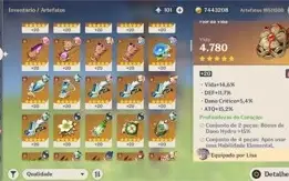 CONTA GENSHIN IMPACT VENTI+GANYU+CHILDE+KLEE+YAE MIKO+NILOU