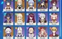 Conta genshin com raiden shogun, zhongli, ganyu, jean c2...