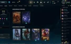vendo conta lol 22 skins ferro 3