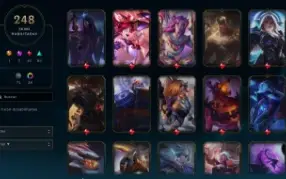 (Conta Lol) Lvl316! 248 Skins, 32 Lendarias, 345 Icones