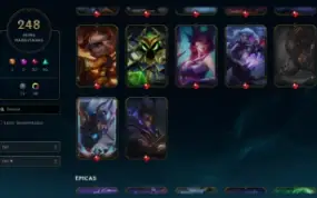 (Conta Lol) Lvl316! 248 Skins, 32 Lendarias, 345 Icones