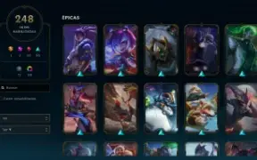 (Conta Lol) Lvl316! 248 Skins, 32 Lendarias, 345 Icones