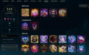 (Conta Lol) Lvl316! 248 Skins, 32 Lendarias, 345 Icones