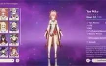 Genshin impact conta com yae miko + tartaglia AR21