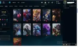 conta platina 1 ex dimante 60% de winrate  , 230 skins