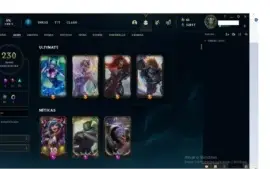 conta platina 1 ex dimante 60% de winrate  , 230 skins