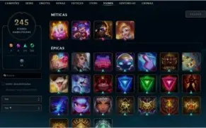 Conta league of legends plat 4  326 skins