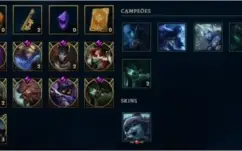Conta no lol com 500 Reias em skin