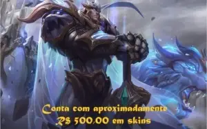 Conta no lol com 500 Reias em skin