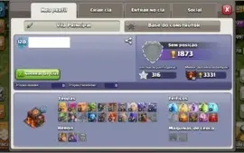 CONTA DE CLASH OF CLANS CV 10 E VILA DO CONSTRUTOR CV 7