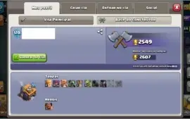 CONTA DE CLASH OF CLANS CV 10 E VILA DO CONSTRUTOR CV 7