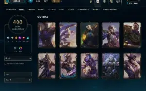 Unranked com TODOS os Champs e 400 Skins +8 Prestigios