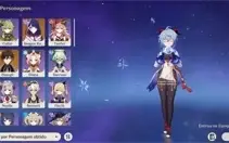 Ganyu, Raiden,Zhongli + lança de jade