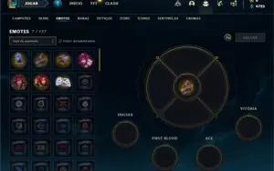 Conta ouro 4 com 28 Champs e 9 Skins + 2 Fragmentos