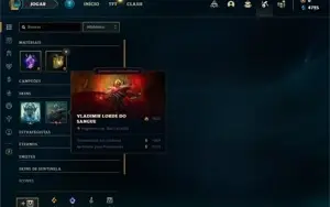 Conta ouro 4 com 28 Champs e 9 Skins + 2 Fragmentos