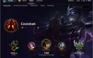 Conta platina 4 com 40 campeões e skins
