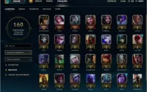 Conta platina 4 com 40 campeões e skins