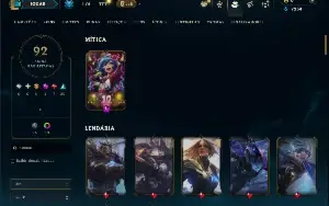 Bronze 4 com 120 Champs e 92 Skins ( ADC / JG )