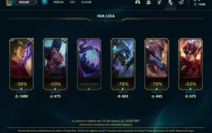 Conta prata 3 com 25 Champs e 7 Skins + 1 Fragmento
