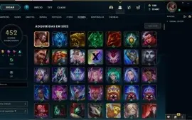 CONTA LEAGUE OF LEGENDS 343 SKINS