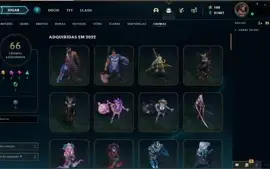 CONTA LEAGUE OF LEGENDS 343 SKINS